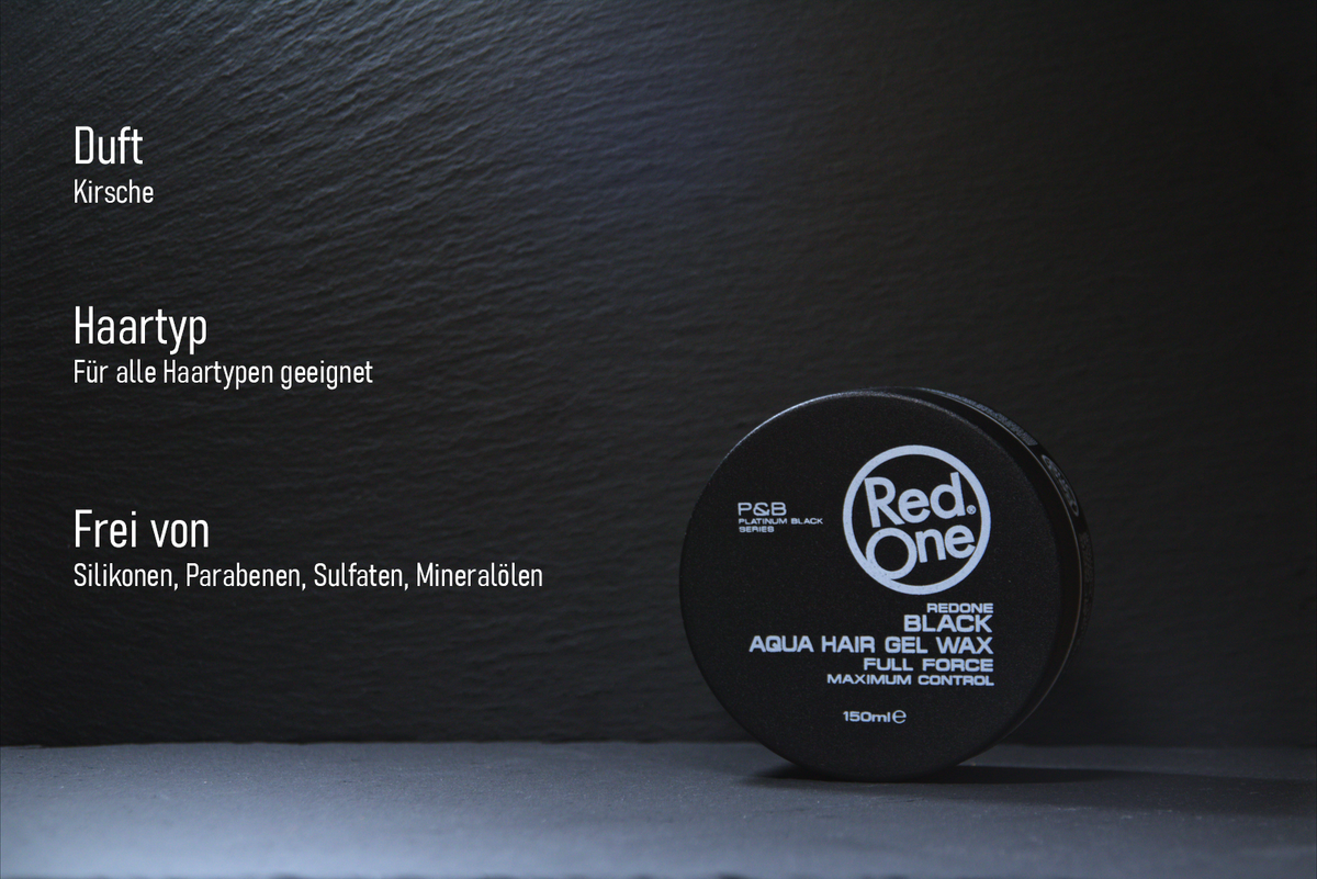 RedOne Aqua Hair Wax Full Force Black 6er Pack 6x150ml Haarwachs Styling NEU