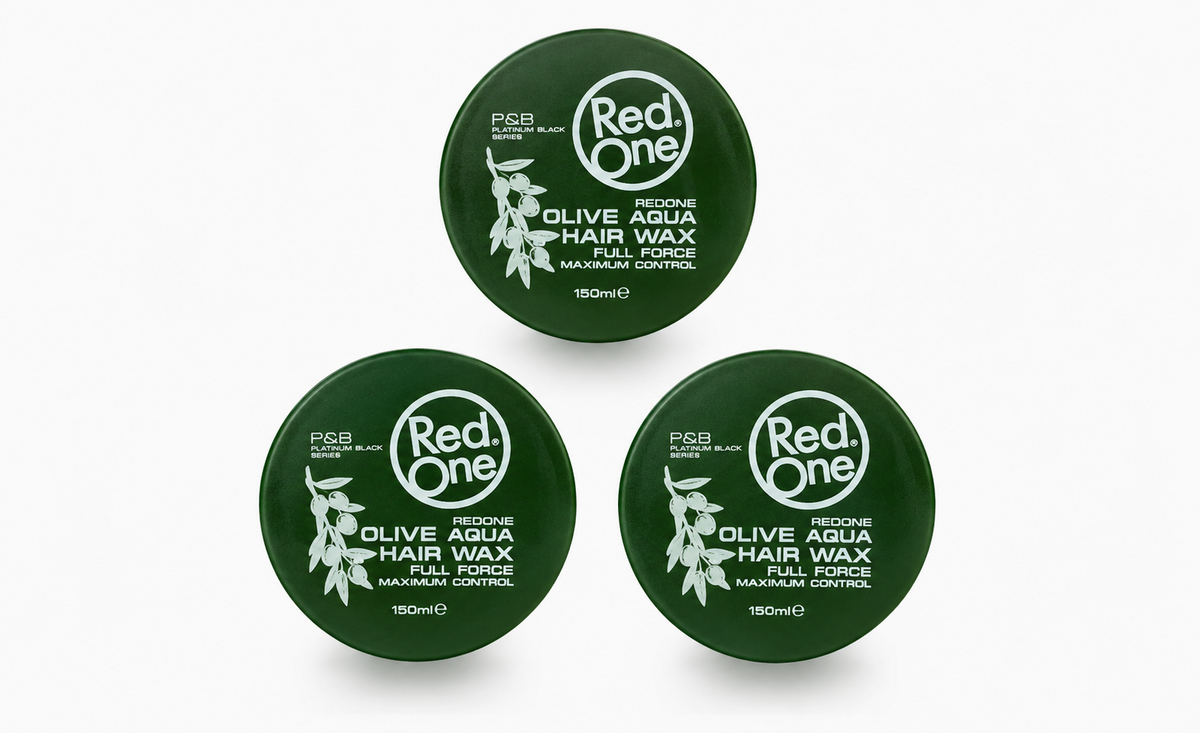 RedOne Aqua Hair Wax Full Force Olive 3er Pack 3x150ml Haarwachs Styling NEU