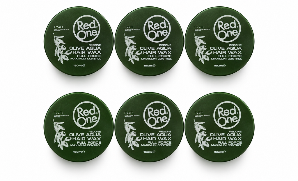 RedOne Aqua Hair Wax Full Force Olive 6er Pack 6x150ml Haarwachs Styling NEU