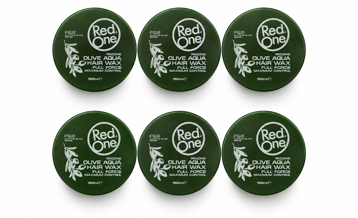 RedOne Aqua Hair Wax Full Force Olive 6er Pack 6x150ml Haarwachs Styling NEU