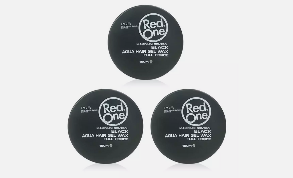 RedOne Aqua Hair Wax Full Force Black 3er Pack 3x150ml Haarwachs Styling NEU
