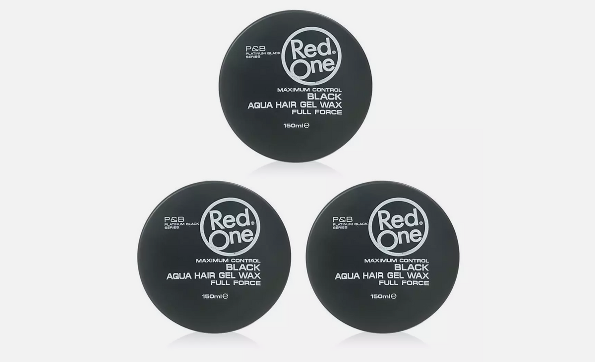 RedOne Aqua Hair Wax Full Force Black 3er Pack 3x150ml Haarwachs Styling NEU