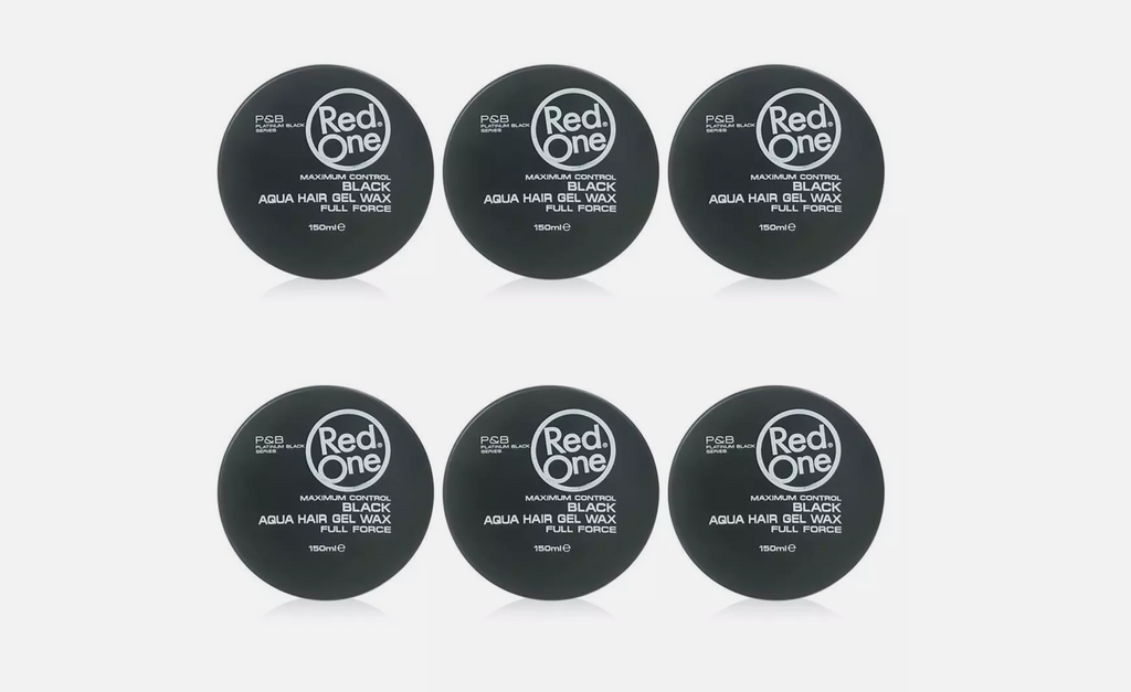 RedOne Aqua Hair Wax Full Force Black 6er Pack 6x150ml Haarwachs Styling NEU