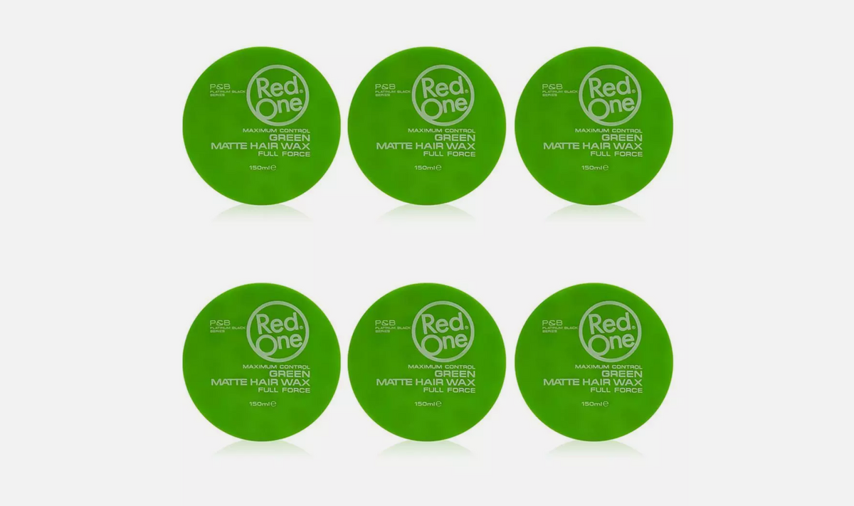 RedOne Green Matte Wax Full Force 6er Pack 6x150ml Haarwachs Matt Styling NEU