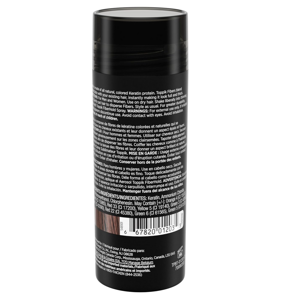 Toppik Haarfasern zur Haarverdichtung, Ansatzpuder, Mittelbraun, 27.5g
