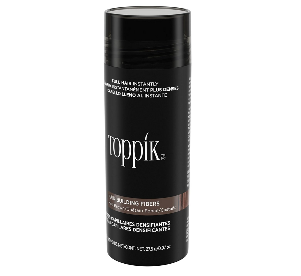 Toppik Haarfasern zur Haarverdichtung, Ansatzpuder, Mittelbraun, 27.5g