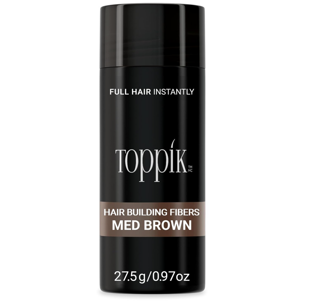 Toppik Haarfasern zur Haarverdichtung, Ansatzpuder, Mittelbraun, 27.5g